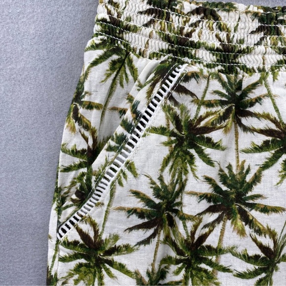 Briggs Shorts Tropical Palm Tree Print, Boho, Linen Blend Lightweight, Sz L - Picture 4 of 6